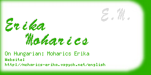 erika moharics business card